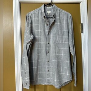 MEN’s J. Crew Grey Windowpane Plaid Button-up Shirt